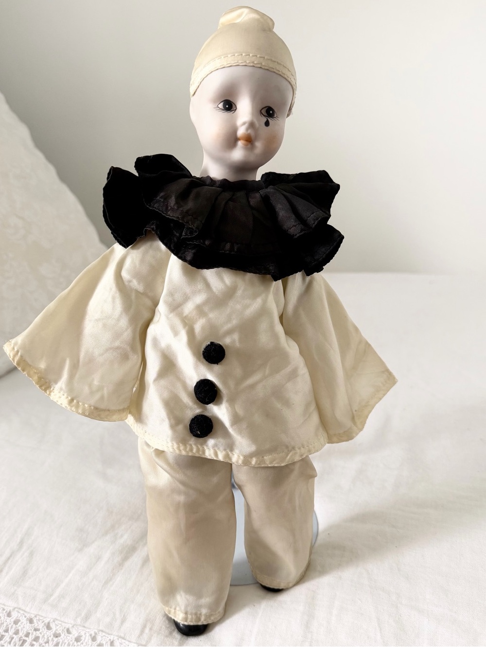 1980s Vintage Pierrot Clown Doll